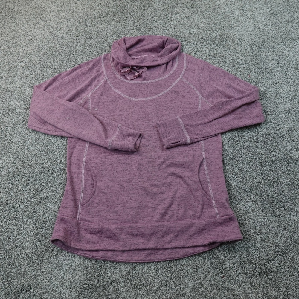 Kuhl Sweater Womens S Purple Cowl Neck Pullover Sweatshirt Outdoor Hiking Casual